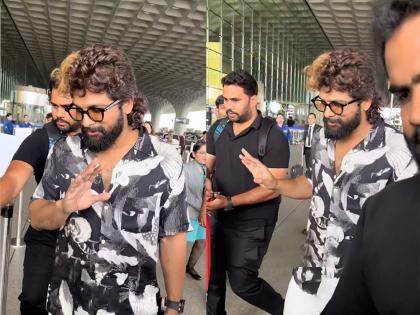 Allu arjun trolled for denied selfie with fans at mumbai airport watch video | "रुकेगा नहीं!" अल्लू अर्जुनने पापाराझींना इग्नोर करत दाखवला अ‍ॅटिट्यूड; नेटकरी म्हणाले- शाहरुख पण इतका...