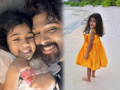 Allu Arjun returns home after 16 days to daughter Arha sweetest welcome it will melt your heart see photo | Allu Arjun sweetest welcome from Daughter: अल्लू अर्जुन १६ दिवसांनी परतला घरी, लेकीने केलं 'गोड स्वागत'; फोटो पाहून तुम्हीही म्हणाल Aww, So Cute!