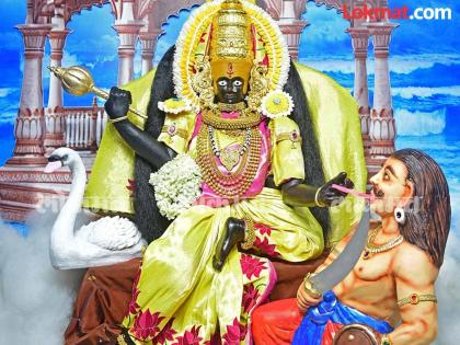 On the second day of Navratri, Ambabai of Kolhapur is worshipped in the form of Shri Bagla Mata | Navratri 2025: दुसऱ्या माळेला कोल्हापुरातील अंबाबाई श्री बगला माता रूपात