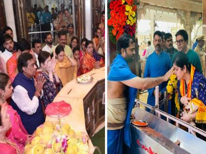 Raj Thackeray bows down to Siddhivinayak Ganapati Bappa seeks blessings with family Samadhan Sada Sarvankar slams Shiv Sena trustees  | Raj Thackeray, Siddhivinayak: "अंबानी आले की वेळप्रसंगी सुरक्षारक्षकाचेही काम करता, मग राज ठाकरे आले असतानाच एवढी कसली मस्ती?"