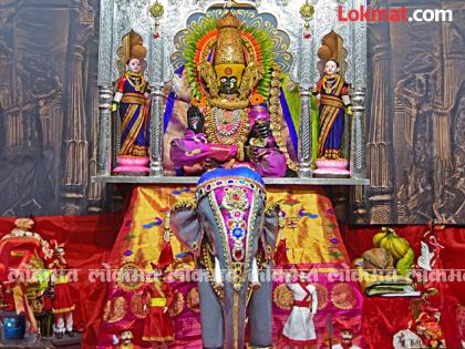 On the occasion of Panchami during the Navratri festival a puja was built in the Ambari of Ambabai in Kolhapur | Navratri २०२५: पंचमीनिमित्त कोल्हापुरातील अंबाबाईची अंबारीतील पूजा