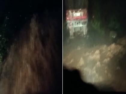 Heavy rain in Amboli, Traffic on Belgaon Savantwadi route was stopped | आंबोलीत ढगफुटी सदृश्य पाऊस, बेळगाव-सावंतवाडी मार्गावरील वाहतूक थांबवली