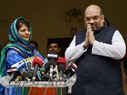 In Jammu and Kashmir BJP will again enter the election field with Mehbub's PDP Amit Shah clearly said | जम्मू-काश्मीरमध्ये भाजप पुन्हा मेहबुबांच्या PDP सोबत निवडणूक मैदानात उतरणार? अमित शाह यांनी स्पष्टच सांगितलं