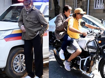 amitabh bachchan posted photo of him standing near police van says arrested | अखेर मुंबई पोलिसांनी 'डॉन'ला पकडलंच! हेल्मेट प्रकरणानंतर अमिताभ बच्चन यांचा Photo व्हायरल