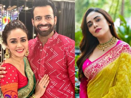 Amruta Khanvilkar replies on fan s question asking why she dosent post photos with husband | आई किंवा बहीणच दिसते, नवऱ्यासोबत का फिरत नाहीस? अमृता म्हणते; 'काही पॉइंट नाही...'