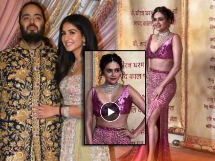 anant ambani radhika merchant wedding marathi actress amruta khanvilkar glamorous look for reception | अनंत-राधिकाच्या वेडिंग रिसेप्शनमध्ये चंद्रमुखीचा जलवा, अमृता खानविलकरच्या ग्लॅमरपुढे बॉलिवूड अभिनेत्रीही फिक्या