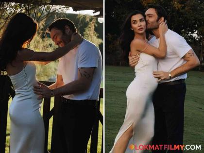 bollywood actress amy jackson and ed westwick announce pregnancy after two months of marriage share photo on social media | वयाच्या ३२ व्या वर्षी प्रसिद्ध बॉलिवूड अभिनेत्री दुसऱ्यांदा होणार आई; बेबी बंप फ्लॉन्ट करत दिली चाहत्यांना 'गुड न्यूज'