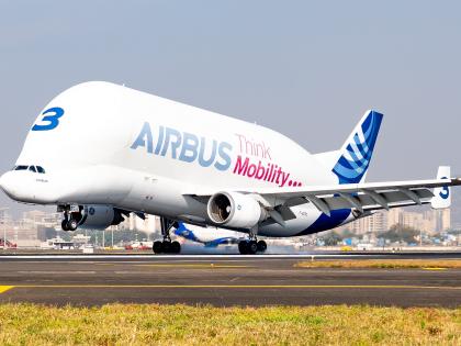 Airbus Beluga, world’s largest aircraft, arrives at Mumbai airport