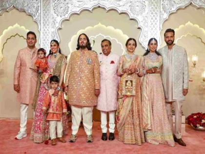 Anant Ambani Radhika Merchant wedding ceremony was held in grand style | शाही लग्नात देश-विदेशातील पाहुण्यांची धूम