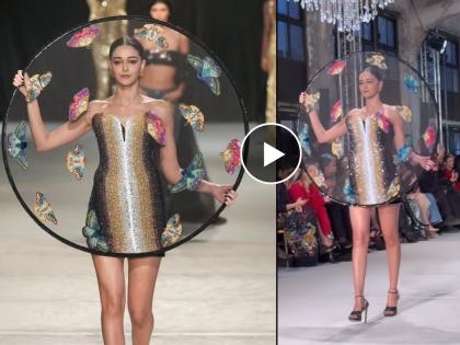 ananya panday troll for wearing machachar dani dress in paris Haute Couture week video viral | 'मच्छरदाणीचा ड्रेस' घालून अनन्या पांडेचा पॅरिसमध्ये रॅम्पवॉक; नेटकऱ्यांनी केलं ट्रोल, म्हणाले...