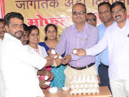 Animal Husbandry Department felt 1 lakh eggs | पशुसंवर्धन विभागाने वाटली १ लाख अंडी