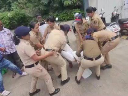 Nitesh Rane's that statement in Pune the third party aggressive Clash between police third parties | Video:पुण्यात नितेश राणेंच्या वक्तव्यावरून तृतीयपंथी आक्रमक; पोलीस तृतीयपंथी यांच्यात झटापट