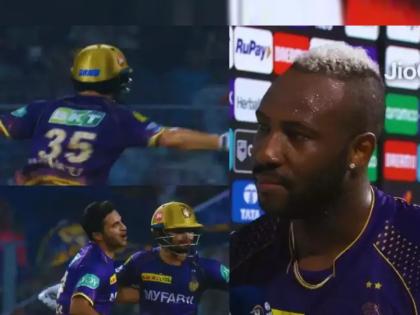 Andre Russell applauds Rinku Singh's last ball boundary against Arshdeep Singh to give Kolkata Knight Riders victory during pbks vs kkr in IPL 2023 | रिंकू-रिंकू...! मैदानात एकच जल्लोष; रसेलनकडून विकेटचा त्याग, विजयानंतर केला 'प्रेमाचा वर्षाव'