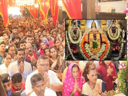 Crowd of devotees at Ganpati temple in Sangli on the very first Angaraki | पहिल्याच अंगारकीला सांगलीचे गणपती मंदिर गर्दीने फुलले, मंदिराला विद्युत रोषणाई, फुलांची आरास