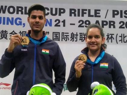 World Cup shooting: 'Double Gold' explosion by young shooters | विश्वचषक नेमबाजी: युवा नेमबाजांकडून ‘डबल गोल्ड’ धमाका