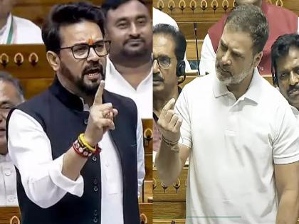 Anurag Thakur Speech Congress, NG, IG, RG1, SG and RG2; Anurag Thakur said seven characters of Chakravyuh | अनुराग ठाकूर यांनी राहुल गांधींनाच चक्रव्यूहात अडकवले; काँग्रेसच्या चक्रव्यूहातले 7 पात्र सांगितले