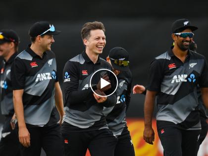 New Zealand have defeated Ireland by 88 runs in the 2nd T20I, Michael Bracewell in his first over itself takes a hat-trick, Video  | Michael Bracewell, NZ vs IRE T20I : मिचेल ब्रेसवेलचा करिष्मा; ५ चेंडूंत घेतली हॅटट्रिक अन् न्यूझीलंडला मिळवून दिला मोठा विजय, Video 