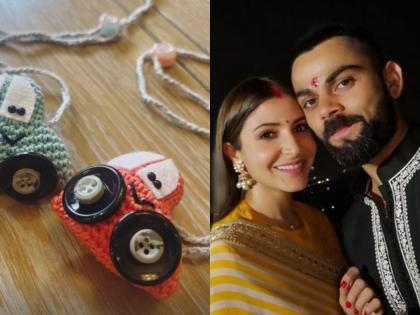 Anushka Sharma Virat kohli child Vamika and Akaay first Raksha Bandhan 2024 in London photo viral | Anushka Sharma : वामिका अन् अकायचं पहिलं रक्षाबंधन, अनुष्काने दाखवली खास झलक