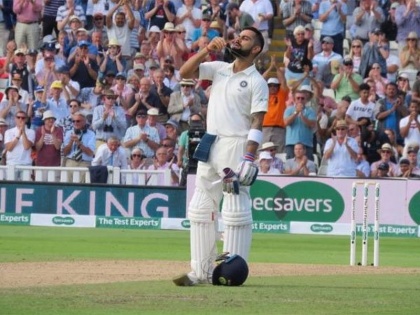 India vs England 1st Test: Virat Kohli Why did do so after century? | India vs England 1st Test: शतकानंतर विराटने असे का केले?