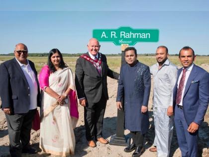 ar rahman city of markham in canada honours music maestro by naming a street after him shares photos social media | AR Rahman: जय हो! सूरांच्या बादशाहचा सन्मान, कॅनडातील रस्त्याला ए.आर.रहमान यांचं नाव