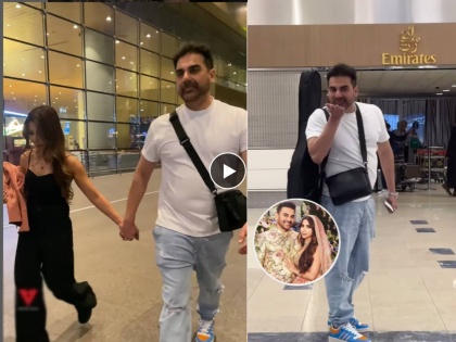 arbaaz khan and shhura khan newly wed couple gets trolled on internet netizens says she is looking like his daughter | "पत्नी नाही मुलगीच वाटते" अरबाजने शूराला दिलं फ्लाईंग किस, नेटकऱ्यांनी केलं ट्रोल