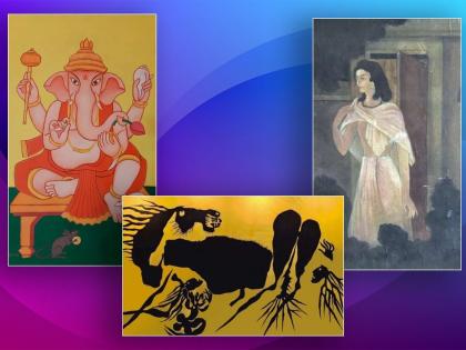 'Jewel of Mines' exhibition at Jahangir Art Gallery, exhibiting rare works by veteran painters  | जहांगीर आर्ट गॅलरीत  'ज्यूवेल ऑफ माइन्स' प्रदर्शन, ज्येष्ठ चित्रकारांच्या दुर्मिळ कलाकृतींचे प्रदर्शन 