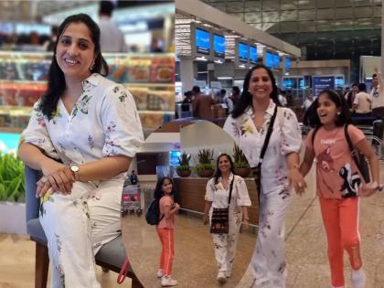 aai kuthe kay karte fame actress madhurani prabhulkar off to australia with her daughter | 'आई कुठे...' फेम अरुंधतीची लेकीसोबत परदेशवारी, Video शेअर करत म्हणाली, "असे क्षण..."