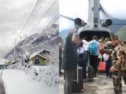 1,200 lives lost, rescued by army; The lives of those trapped in the snow are in the pot | १,२०० जीव हाेते धाेक्यात, लष्कराने केली सुटका; बर्फवृष्टीत अडकलेल्यांचा जीव भांड्यात