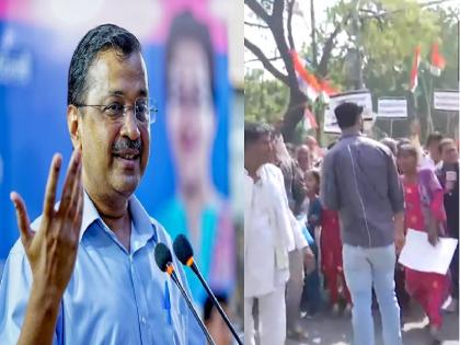 Protest of Pakistani refugees outside CM Arvind Kejariwal's house, Chief Minister's attack on central govt | केजरीवालांच्या घराबाहेर पाकिस्तानी निर्वासितांचे आंदोलन, मुख्यमंत्र्यांची केंद्रावर टीका