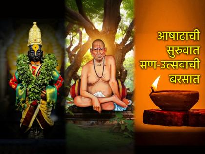 Ashadha: Four months from Ashadha onwards, there will be a spiritual atmosphere and a series of festivals, celebrations, fasts, and rituals! | आषाढारंभ:आषाढापासून ४ महिने आध्यात्मिक वातावरण आणि सण, उत्सव, व्रत, वैकल्याची रेलचेल! Ashadha: Four months from Ashadha onwards, there will be a spiritual atmosphere and a series of festivals, celebrations, fasts, and rituals! | आषाढारंभ:आषाढापासून ४ महिने आध्यात्मिक वातावरण आणि सण, उत्सव, व्रत, वैकल्याची रेलचेल!