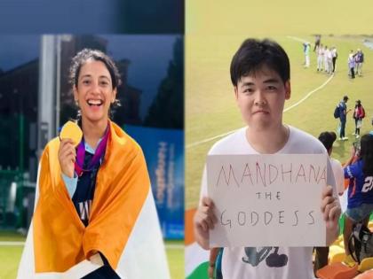 Asian Games 2023 Indian women's cricket team vice-captain Smriti Mandhana's fan traveled 1,200 km for her   | स्मृतीचा जबरा फॅन! मानधनाला म्हणाला 'देवी', एक झलक पाहण्यासाठी केला १२०० किमीचा प्रवास