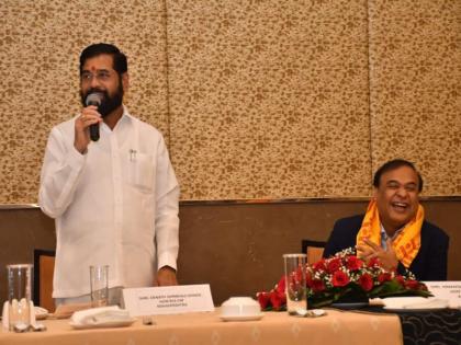 'Assam Bhavan' in Navi Mumbai and 'Maharashtra Bhavan' in Assam; CMEknath Shinde's announcement from Guwahati | नवी मुंबईत 'आसाम भवन' अन् आसाममध्ये 'महाराष्ट्र भवन'; एकनाथ शिंदेंची गुवाहाटीतून घोषणा