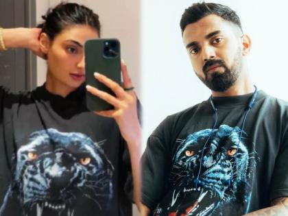 Oh god Athiya wears boyfriend's clothes; 'That' photo in KL Rahul's t-shirt goes viral | अरे देवा! अथिया वापरते बॉयफ्रेंडचे कपडे; K.L.Rahul च्या टी-शर्टमधील 'ते' फोटो व्हायरल