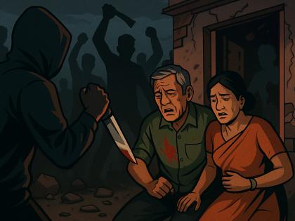Beed Crime: Gang enters house looking for child; parents beaten at knifepoint | Beed Crime: मुलाला शोधत टोळके घरात शिरले; आई-वडिलांना चाकूच्या धाकावर मारहाण Beed Crime: Gang enters house looking for child; parents beaten at knifepoint | Beed Crime: मुलाला शोधत टोळके घरात शिरले; आई-वडिलांना चाकूच्या धाकावर मारहाण