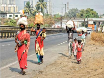 Workers in Panvel fear lockdown; Feeling Corona's year-round | पनवेलमध्ये कामगारांना वाटते लॉकडाऊनची भीती; कोरोनाच्या वर्षपूर्तीला भावना