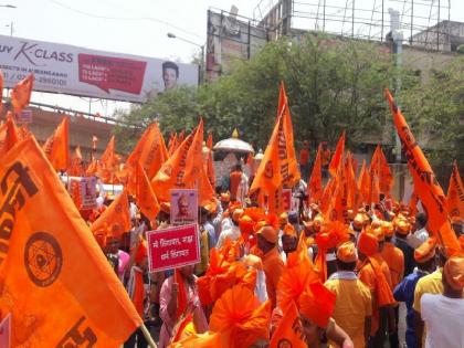 Lingayat Mahamarcha for the recognition of independent religion | स्वतंत्र धर्माच्या मान्यतेसाठी लिंगायत समाजाचा एल्गार, औरंगाबादेत महामोर्चा