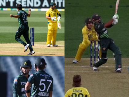 AUS vs PAK : Haris Rauf's 'claw' first; Then Babar Azam hit a six and won the match | AUS vs PAK: आधी Haris Rauf चा 'पंजा'; मग Babar Azam नं सिक्सर मारत जिंकून दिली मॅच