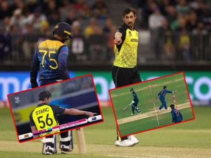 AUS vs SL Australia's Mitchell Starc warns Dhananjay de Silva twice to be dismissed BY mankading | AUS vs SL: "क्रिझवर थांब नाहीतर...", मिचेल स्टार्कने धनंजय डी सिल्वाला मंकडिंग करण्याचा दिला इशारा