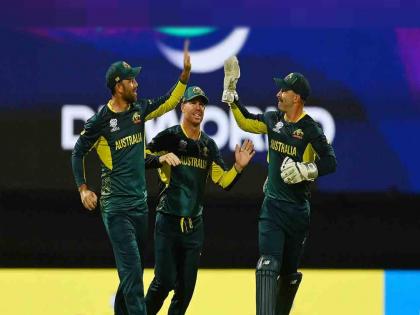 T20 world cup 2024 AUS vs NAM Namibia set Australia a target of 73 runs to win | AUS vs NAM : नवख्या संघाला ऑस्ट्रेलियानं स्वस्तात गुंडाळलं; कांगारूंचा दबदबा कायम, झाम्पाचा 'चौकार'