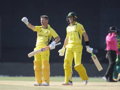 SA vs AUS : Dropped from the World Cup squad, Marnus Labuschagne scored 124 runs & David Warner (106), South Africa need 393 runs to win Australia  | मार्नस लाबुशेन, डेव्हिड वॉर्नर यांचा चौकार-षटकारांचा पाऊस; आफ्रिकेसमोर ३९३ धावांचे लक्ष्य 