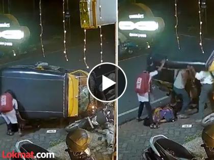 video brave school girl in mangaluru turns auto to save mother crushed under | शाब्बास पोरी! आईचा जीव वाचवण्यासाठी लेक झाली 'बाहुबली'; धावत आली अन् केलं असं काही...