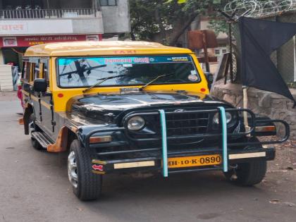 ST Black flags on Vadap to protest concessions in sangli | एस.टी. सवलतीच्या निषेधार्थ सांगलीत वडाप वाहनचालकांनी केला राज्य शासनाचा निषेध, वाहनांवर लावले काळे झेंडे