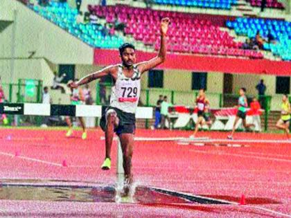 Avinash Sable holds gold with Vikrama in National Open Athletics Championship | राष्ट्रीय खुल्या अ‍ॅथलेटिक्स स्पर्धेत अविनाश साबळेला विक्रमासह सुवर्ण