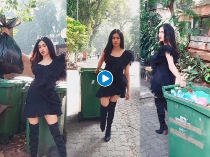 adah sharma dustbin video instagram reels video | 'गाड़ी वाला आया घर से कचरा निकाल..', बॉलिवूड अभिनेत्री दिसली मुंबईच्या रस्त्यावर कचरा उचलताना