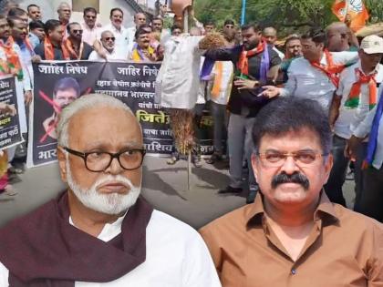 Minister Chhagan Bhujbal supported Jitendra Awhad over controversy on Dr Babasaheb Ambedkar Poster | जितेंद्र आव्हाडांच्या मदतीला छगन भुजबळ सरसावले; सत्ताधाऱ्यांनाच दिला घरचा आहेर