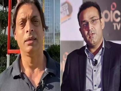 'baap baap hota hai' Shoaib Akhtar on journalist question angry on virender sehwag | 'बाप बाप होता है' यावरून शोएब अख्तर भडकला; म्हणाला, "...तर मग 'तो' वाचला नसता"