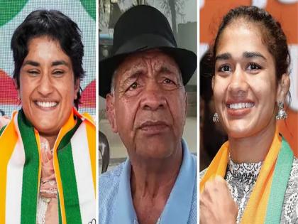 Split in Phogat family due to politics, Mahaveer and Babita upset over Vinesh's entry into Congress | राजकारणामुळे फोगाट फॅमिलीत फूट, विनेशच्या काँग्रेस प्रवेशाने महावीर अन् बबिता नाराज