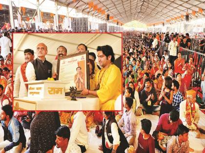 In Chhatrapati Sambhaji Nagar Pt. Dhirendra Krishna Shastri Awarded the title of 'Hindu Hrudayacharya' | छत्रपती संभाजीनगरात पं. धीरेंद्र कृष्ण शास्त्रींना ‘हिंदुहृदयाचार्य’ पदवी प्रदान