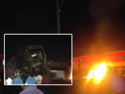 Train accident in Tamil Nadu Mysore Darbhanga Express collided with goods train | म्हैसूर-दरभंगा एक्स्प्रेसची मालगाडीला धडक; ट्रेनच्या डब्यांनी घेतला पेट