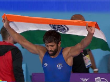 Defending champion Indian wrestler Bajrang Punia clinches gold in mens freestyle 65 kg category Beats Lachlan Mcneil of Canada in Commonwealth Games 2022 | CWG 2022: जय 'बजरंग'बली !! भारताच्या बजरंग पुनियाने जिंकलं सुवर्णपदक